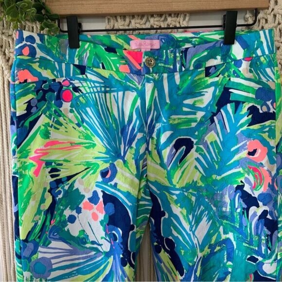 LILLY PULITZER Women’s Kelly Skinny Ankle Pants Multi Purrfect Size 8 - Picture 2 of 12